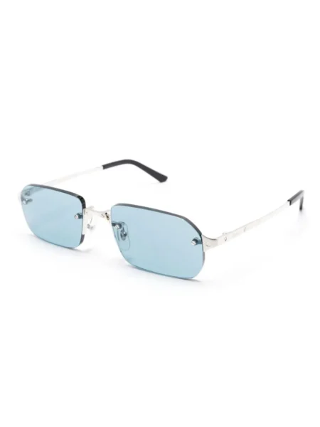 Buy Cartier Santos Rectangle Frame Sunglasses With Crypto